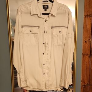 Rock & Republic White Casual Button Down Shirt